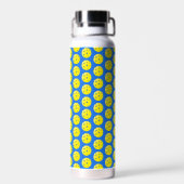 Bouteille D'eau Impression pickleball jaune et bleu (Arrière)