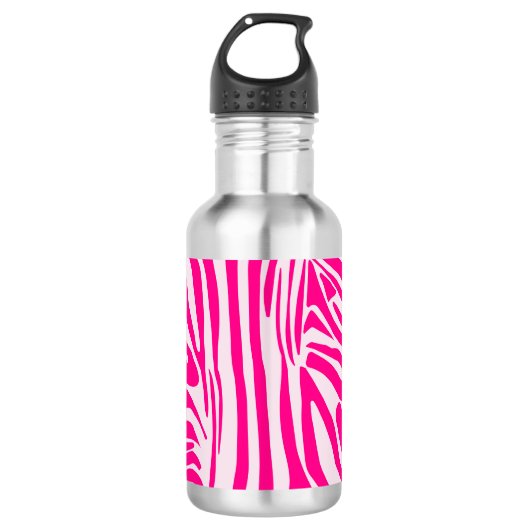 Bouteille D'eau Impression zèbre rose (Devant)