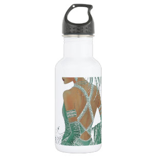 Bouteille D'eau Imprimer vintage Ladies Gogo Green Art