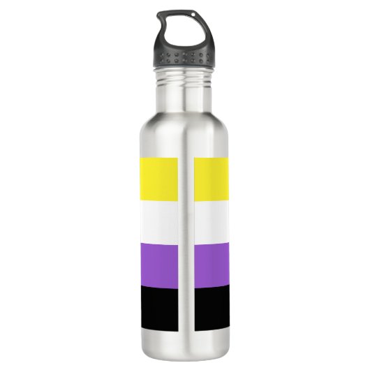 Bouteille D'eau Indicateur de fierté non binaire (Dos)