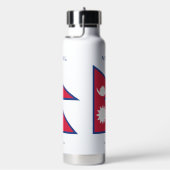 Bouteille D'eau Indicateur Népal Nom personnalisé et texte (Évier)