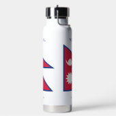 Bouteille D'eau Indicateur Népal Nom personnalisé et texte (Gym)