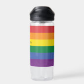 Bouteille D'eau Indicateur Rainbow du nom personnalisé (Arrière)