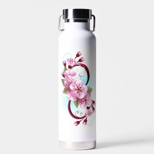 Bouteille D'eau Infinité avec les fleurs Sakura (Avant)
