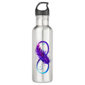 Bouteille D'eau Infinity with purple feather (Devant)