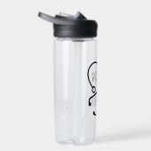 Bouteille D'eau Infirmière personnalisée minimale Nom Stethoscope  (Droite)