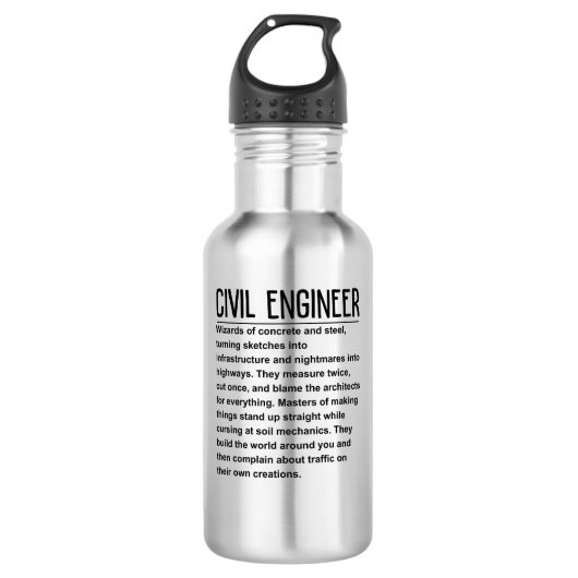 Bouteille D'eau Ingénieur civil (Devant)