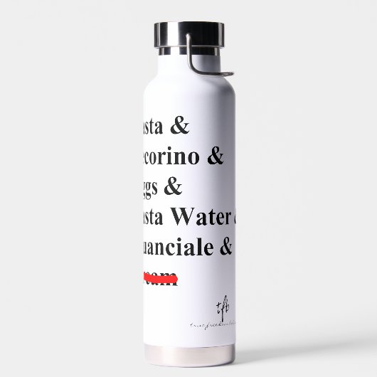 Bouteille D'eau Ingrédients Pasta Carbonara (Gauche)