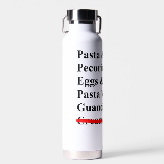Bouteille D'eau Ingrédients Pasta Carbonara (Avant)
