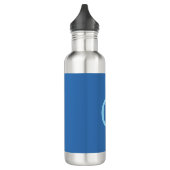 Bouteille D'eau Initial Letter Monogram Steel Blue Custom Plain (Gauche)