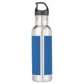 Bouteille D'eau Initial Letter Monogram Steel Blue Custom Plain (Dos)
