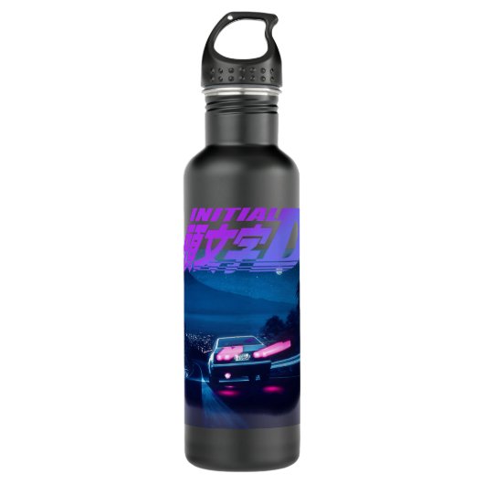 Bouteille D'eau Initiale D Neon AE86 Classic (Devant)