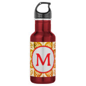 Bouteille D'eau Initiale de monogramme Boho Mandala (Devant)