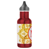 Bouteille D'eau Initiale de monogramme Boho Mandala (Gauche)