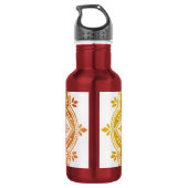 Bouteille D'eau Initiale de monogramme Boho Mandala (Dos)