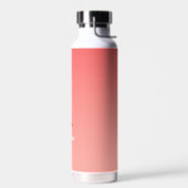 Bouteille D'eau Initiale de nom personnalisée script dégradé rouge (Gauche)