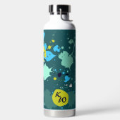 Bouteille D'eau Initiales cool vert coloré (Droite)