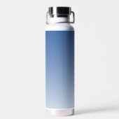 Bouteille D'eau Initiales de monogramme en script dégradé bleu roy (Arrière)