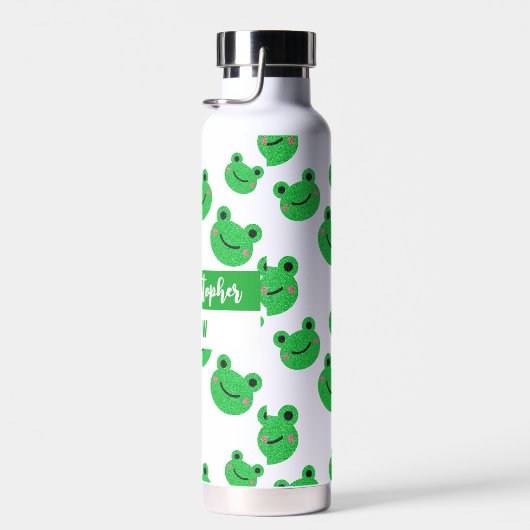 Bouteille D'eau Initiales Froggy Simple Moderne Fun (Plage)