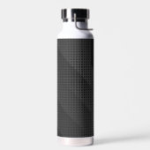 Bouteille D'eau Initiales géométriques noires élégantes pour le sp (Gauche)