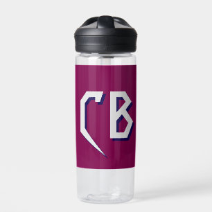 Bouteille D'eau Initiales minimalistes Monogrammes professionnels