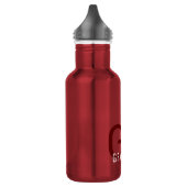 Bouteille D'eau Initiales modernes et nom imprimé Petit rouge (Gauche)
