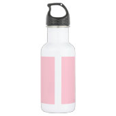 Bouteille D'eau Initiales Monogramme | Blanc Sur Rose Clair (Dos)
