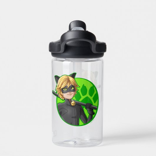 Bouteille D'eau Insigne vert Cat Noir (Salle de sport)