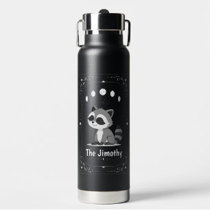 Bouteille D'eau Inspiration de tarot de Jimothy Raccoon mignon drô