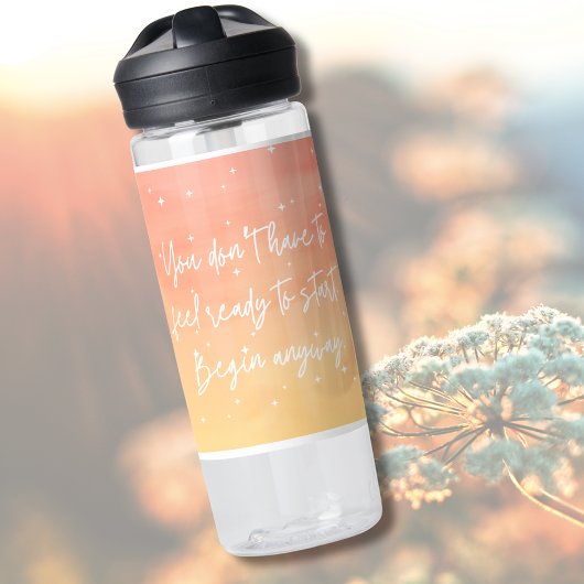 Bouteille D'eau Inspirational Quote Mystic Sun Name Water Bottle