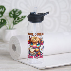 Bouteille D'eau Inspirez la caféine, expirez la négativité