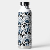 Bouteille D'eau Instruments de musique motif design 2 tons blanc (Droite)