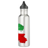 Bouteille D'eau Iran Map with Flag and Emblem (Droite)