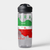 Bouteille D'eau Iran Map with Flag and Emblem (Extérieur)