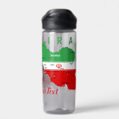 Bouteille D'eau Iran Map with Flag and Emblem (Arrière)