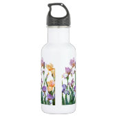Bouteille D'eau Irides Multi-Couleurs / Jardin De Fleurs (Dos)