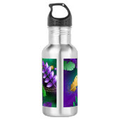 Bouteille D'eau Iridescente mardi gras arrière - plan avec perles (Dos)