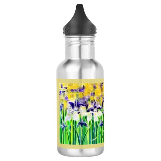 Bouteille d'eau Iris Abstrait (Gauche)