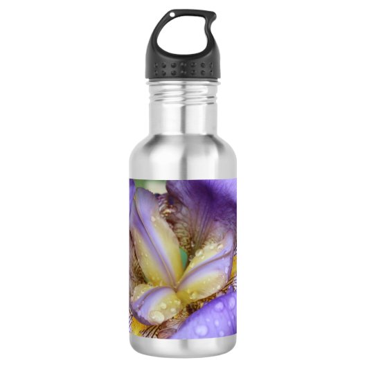 Bouteille D'eau Iris pourpre (Iris Germanica) (Devant)