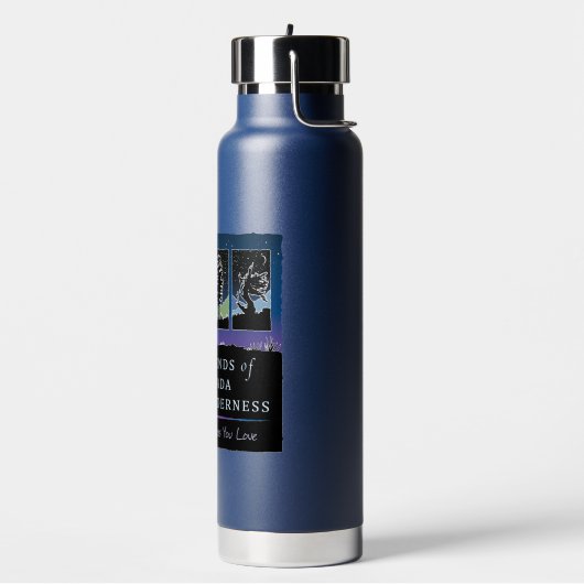 Bouteille d'eau isolée (40e logo du ciel foncé) (Gym)