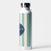Bouteille d'eau isolée à rayures Teal Cabana (Gauche)
