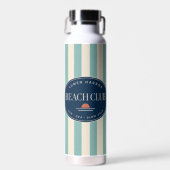 Bouteille d'eau isolée à rayures Teal Cabana (Avant)