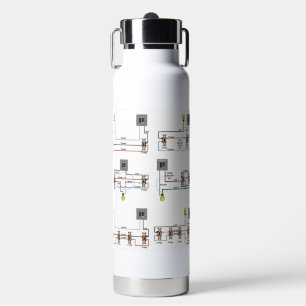 Bouteille D'Eau Isolée Avec Diagrammes De Câblage