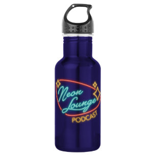 Bouteille d'eau isolée avec logo Neon Lounge