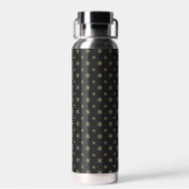 Bouteille d'eau isolée Black Quilt Star (Arrière)