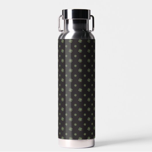 Bouteille d'eau isolée Black Quilt Star (Avant)