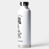 Bouteille d'eau isolée - Blanche (Personnalisée) (Droite)