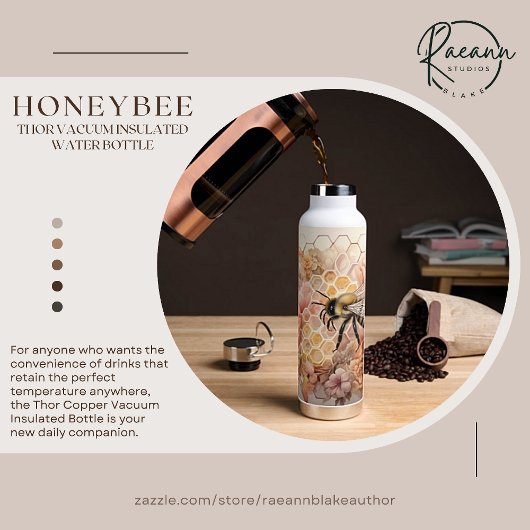 Bouteille d'eau isolée sous vide Honeybee Thor
