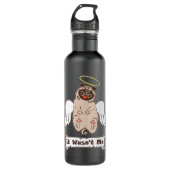 Bouteille D'eau It Wasn't Me angel pug funny quote  (Devant)