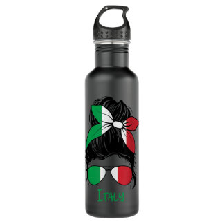 Bouteille D'eau Italienne fille Italie fille Italia drapeau femme